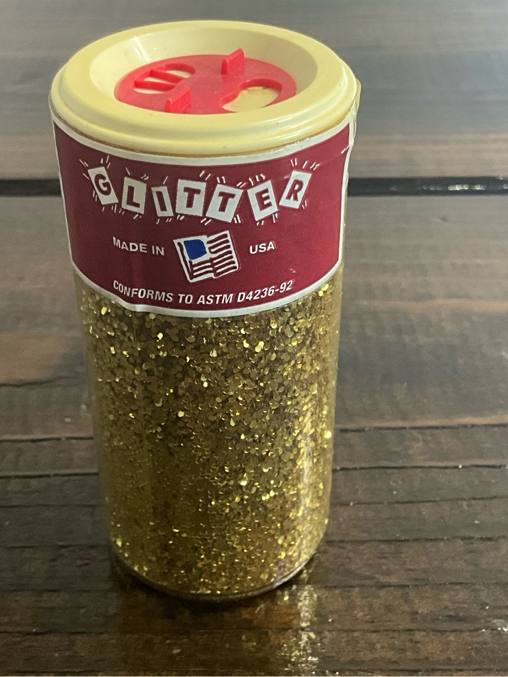 Vintage Glitterex Corp Gold Glitter 4 oz